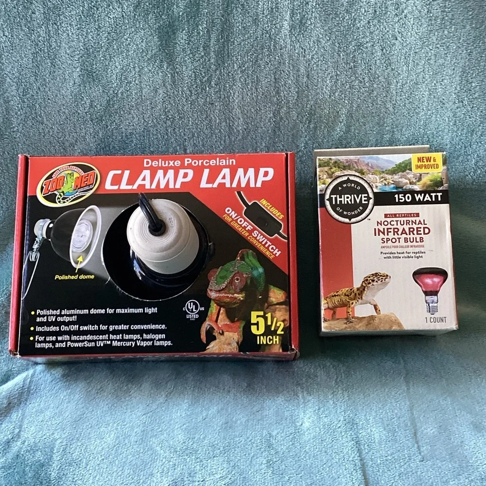 Zoo Med Clamp Lamp and Infrared Spot Bulb